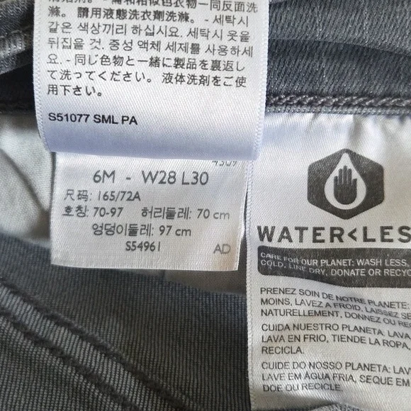 Levis Classic Straight leg Gray Denim Jeans, 28 (6M) - Picture 3 of 8